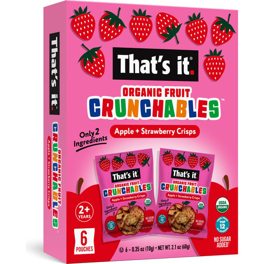 That's It Organic Crunchables - Apple + Strawberry Crisps