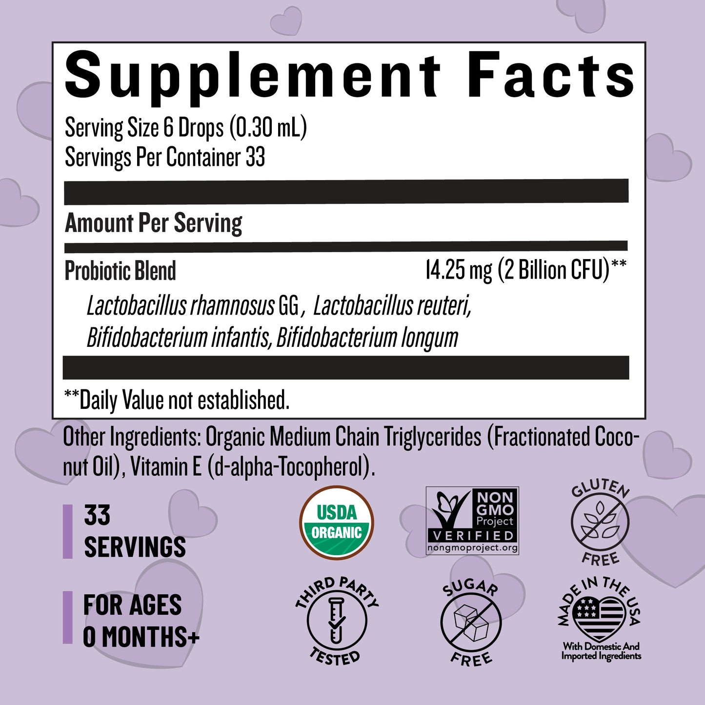 Legendairy Milk Probiotic Organic Drops (0+ Months)
