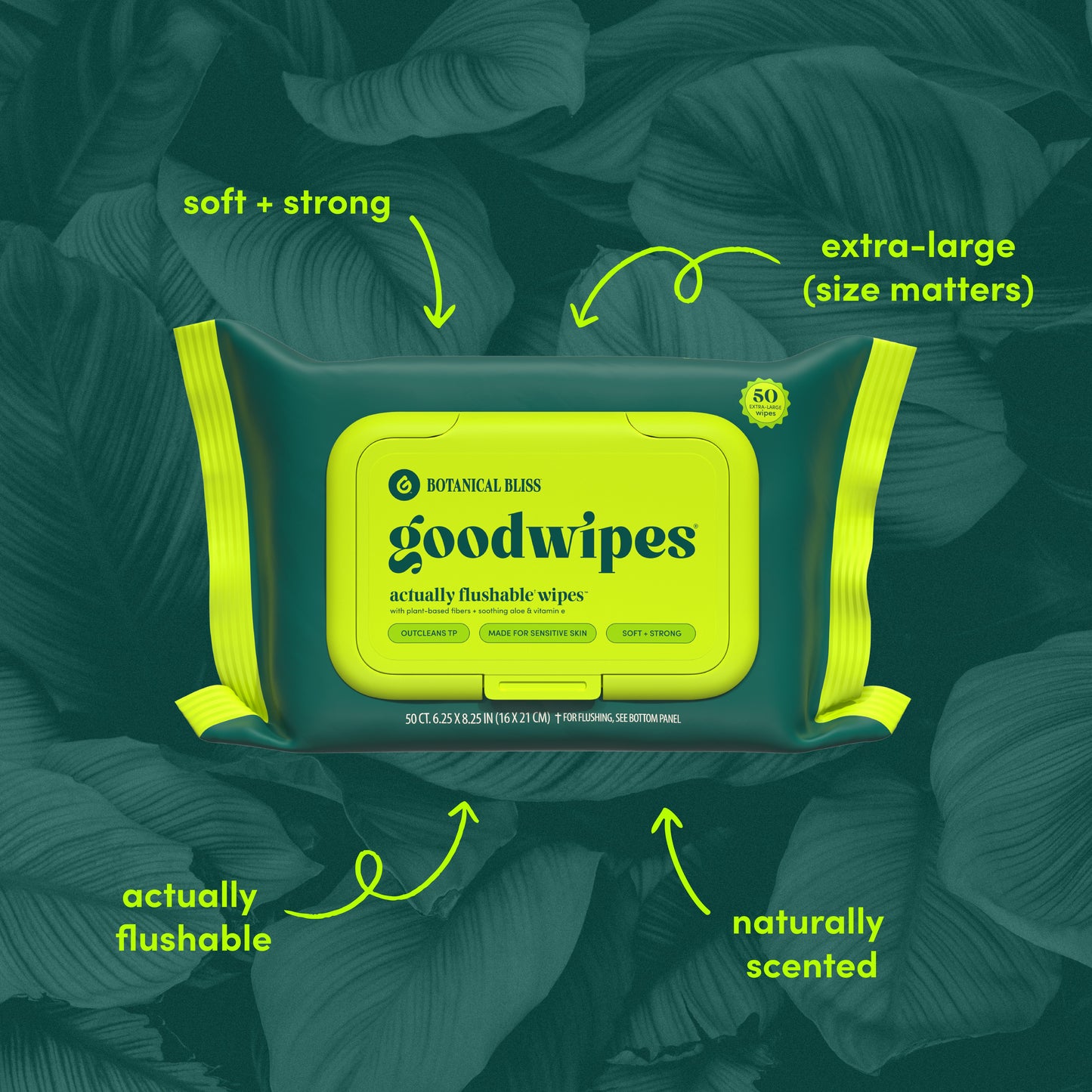 Goodwipes XL Flushable Wipes - Botanical Bliss