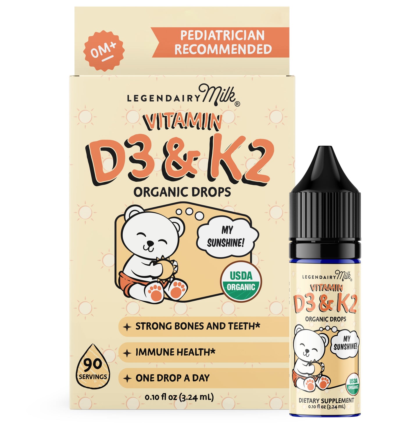 Legendairy Milk Vitamin D3 & K2 Organic Drops