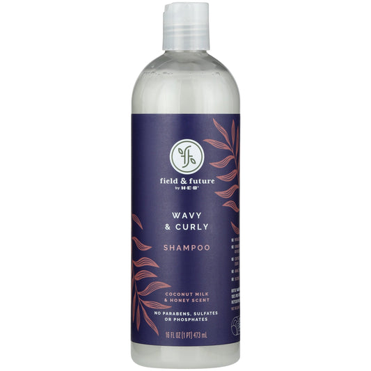 Field & Future by H-E-B Shampoo for Wavy & Curly Hair - Coconut Milk & Honey Scent