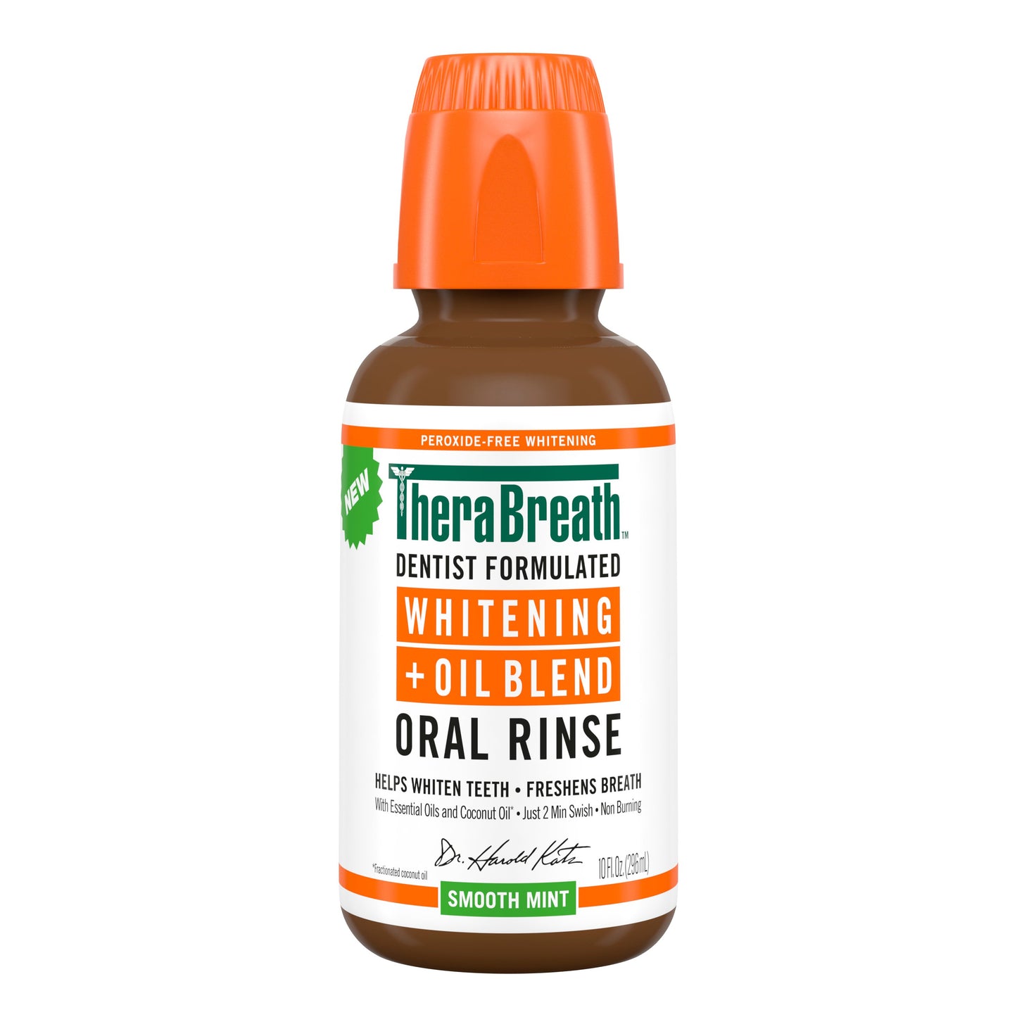 TheraBreath Whitening + Oil Blend Oral Rinse - Smooth Mint