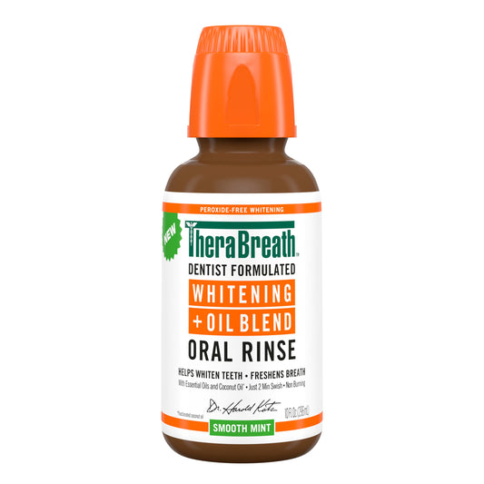 TheraBreath Whitening + Oil Blend Oral Rinse - Smooth Mint