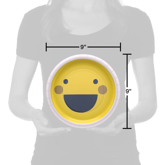 American Greetings Smiley Faces 9" Paper Plates