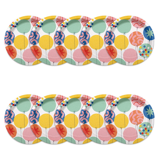 American Greetings Multicolored Balloons 7" Paper Plates