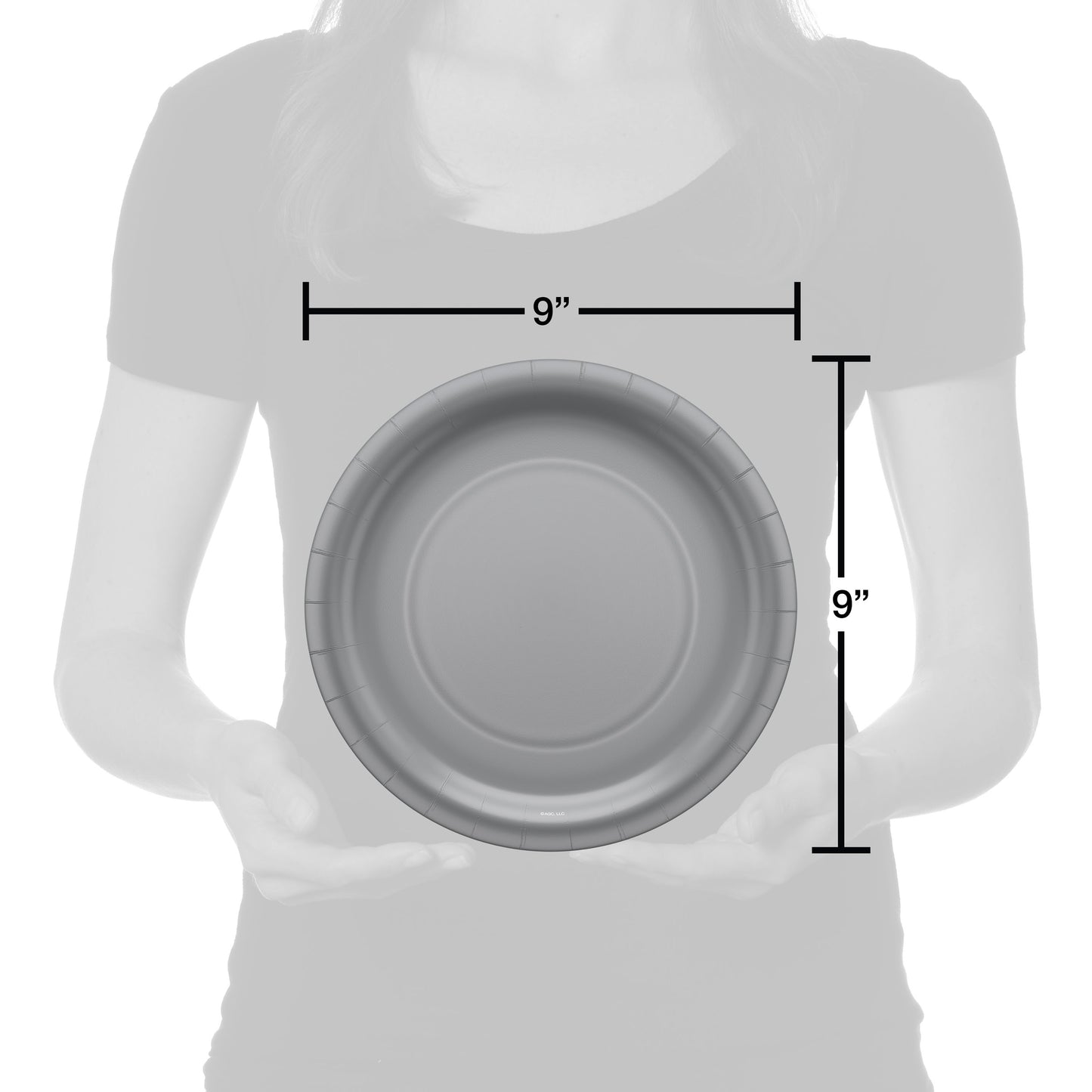 American Greetings Silver 9" All Occasion Paper Plates