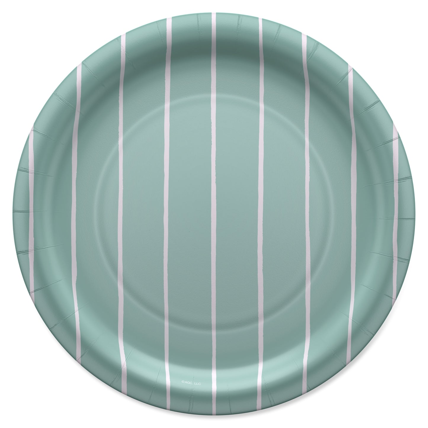 American Greetings Stripes on Green 9" Paper Plates