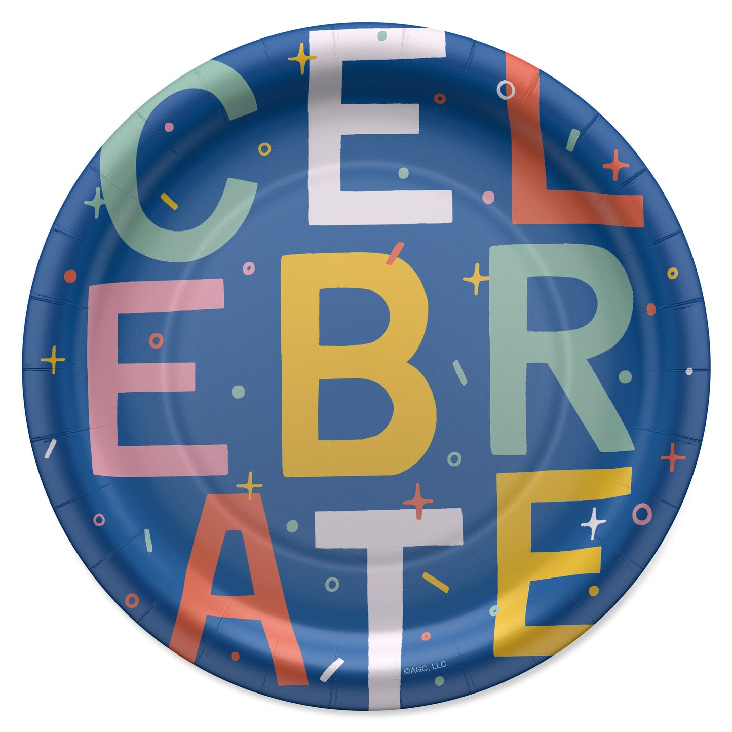 American Greetings Celebrate on Blue 9" Paper Plates