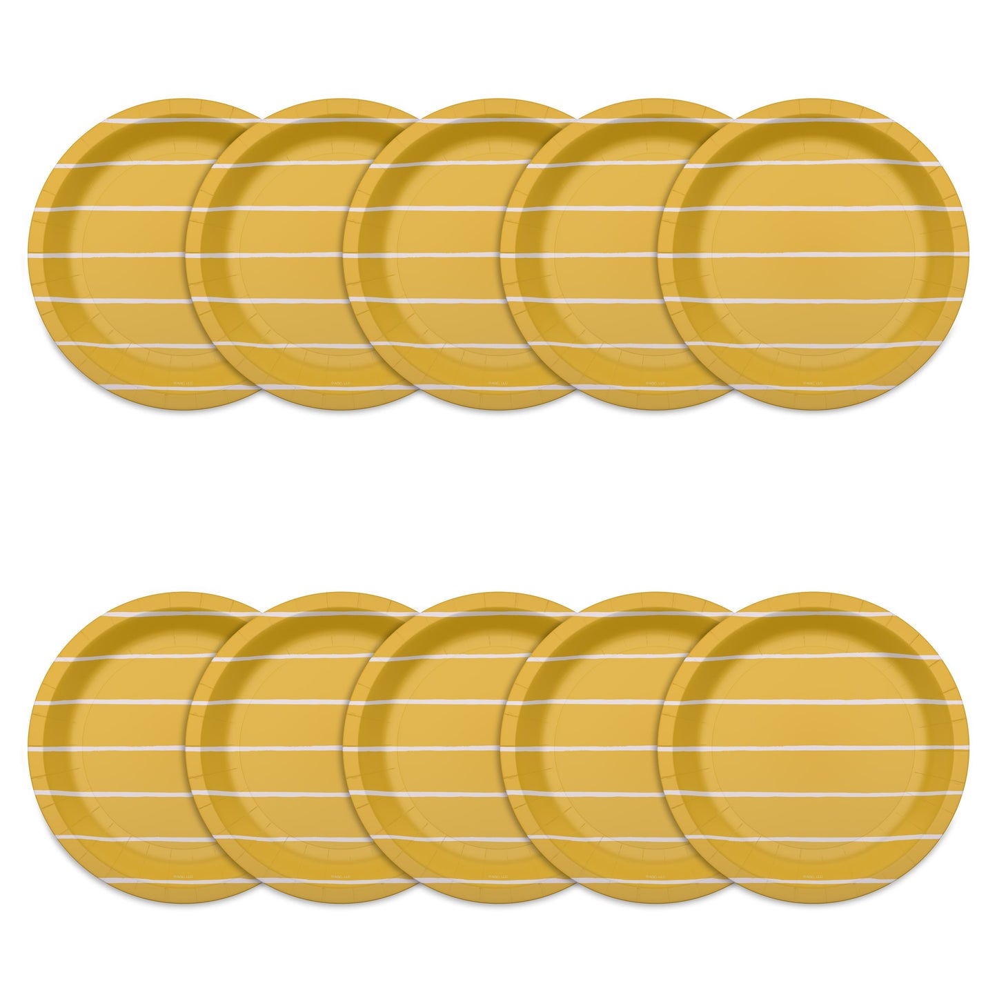American Greetings Stripes on Yellow 7" Paper Plates