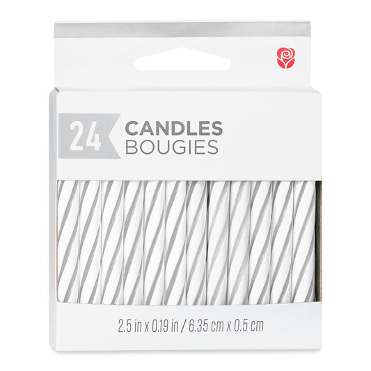 American Greetings White Spiral Birthday Candles