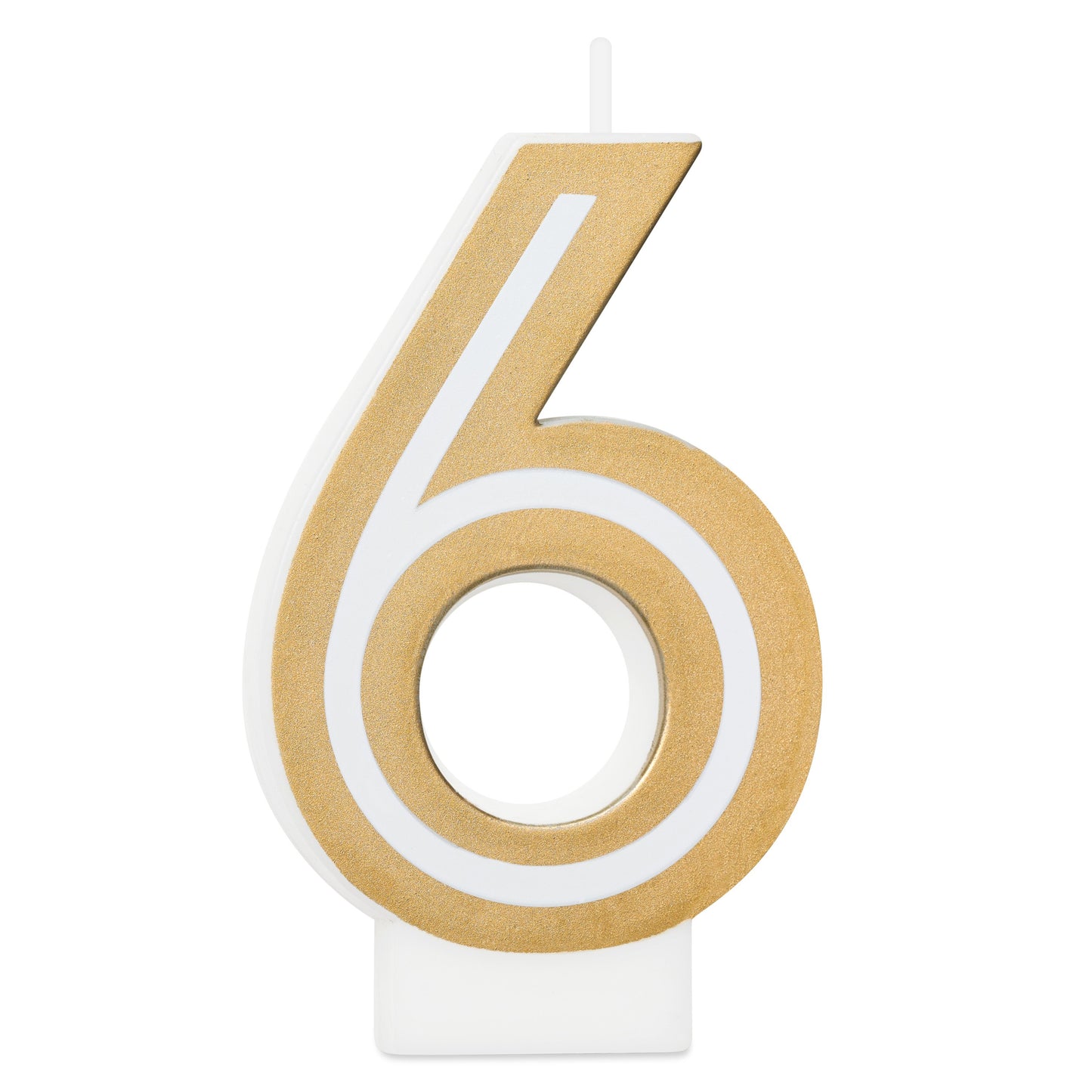 American Greetings Number 6 Gold Birthday Candle