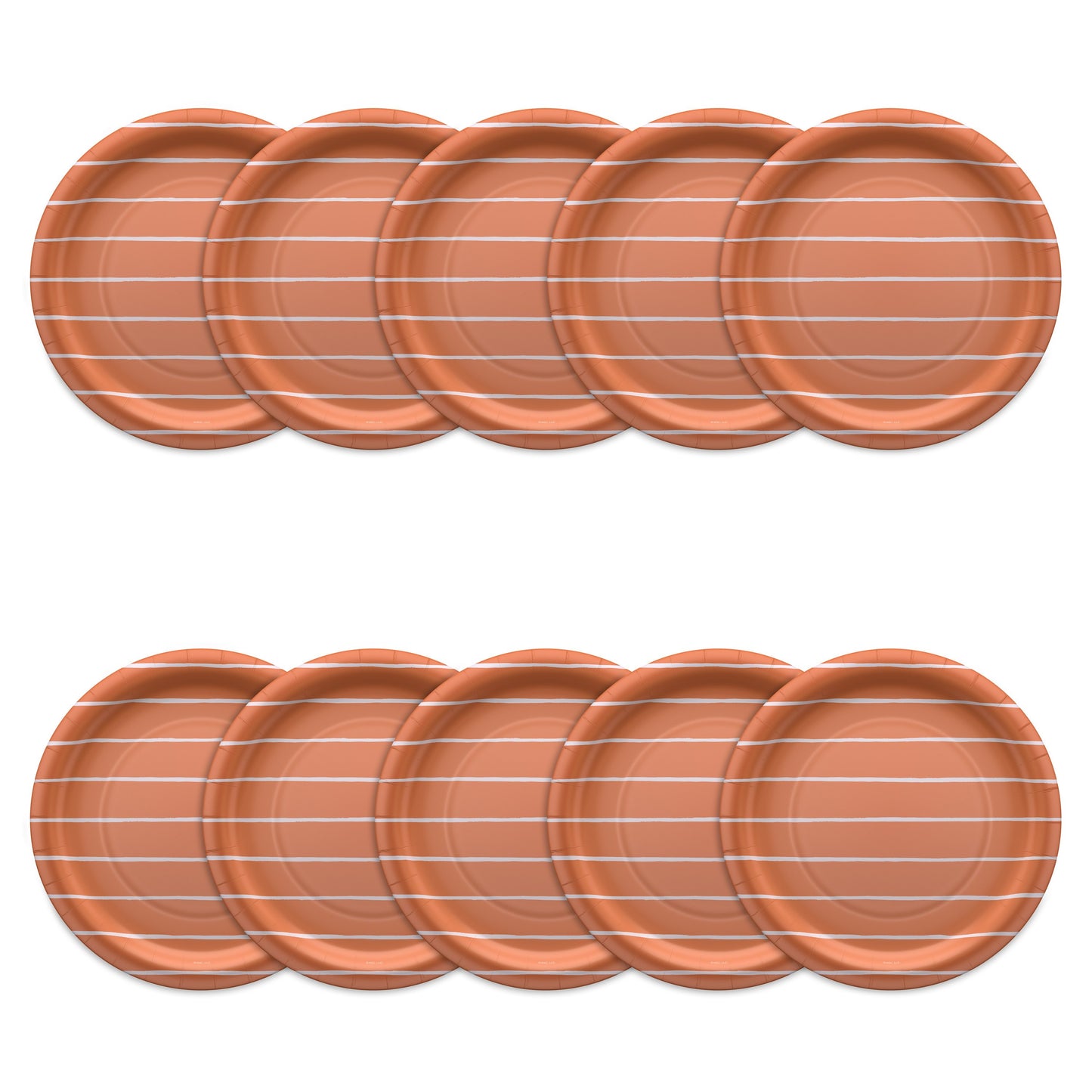 American Greetings Stripes on Orange 9" Paper Plates