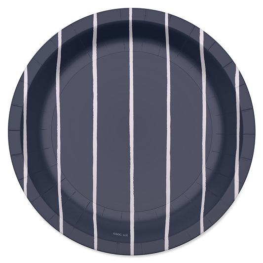 American Greetings Stripes on Navy 7" Paper Plates,