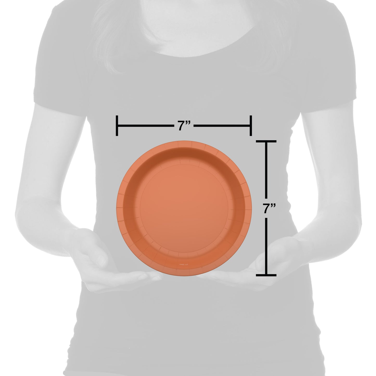 American Greetings Orange 7" Paper Plates