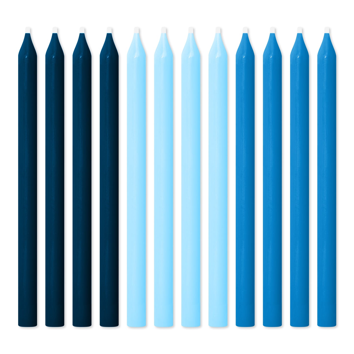 American Greetings Long Thin Shades of Blue Birthday Candles