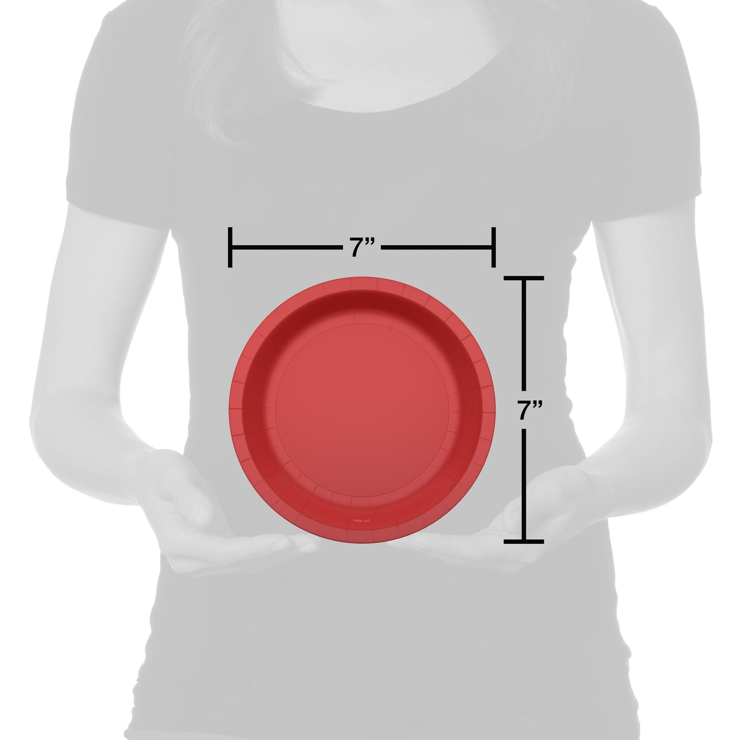 American Greetings Red 7" Paper Plates