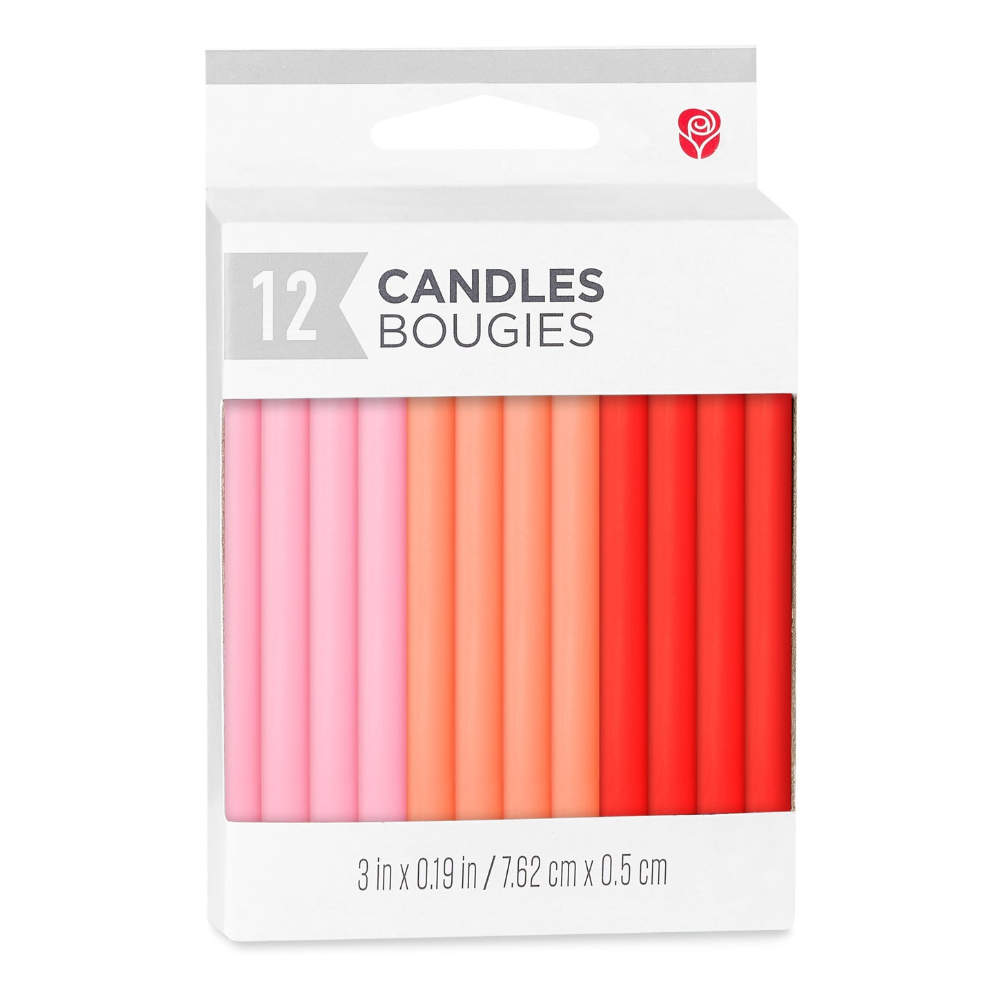American Greetings Long Thin Assorted Warm Colors Birthday Candles