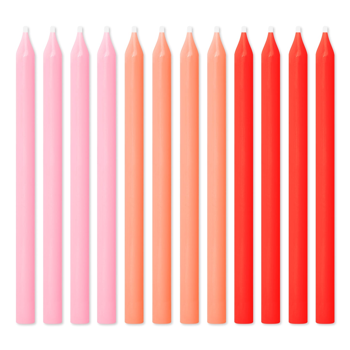 American Greetings Long Thin Assorted Warm Colors Birthday Candles