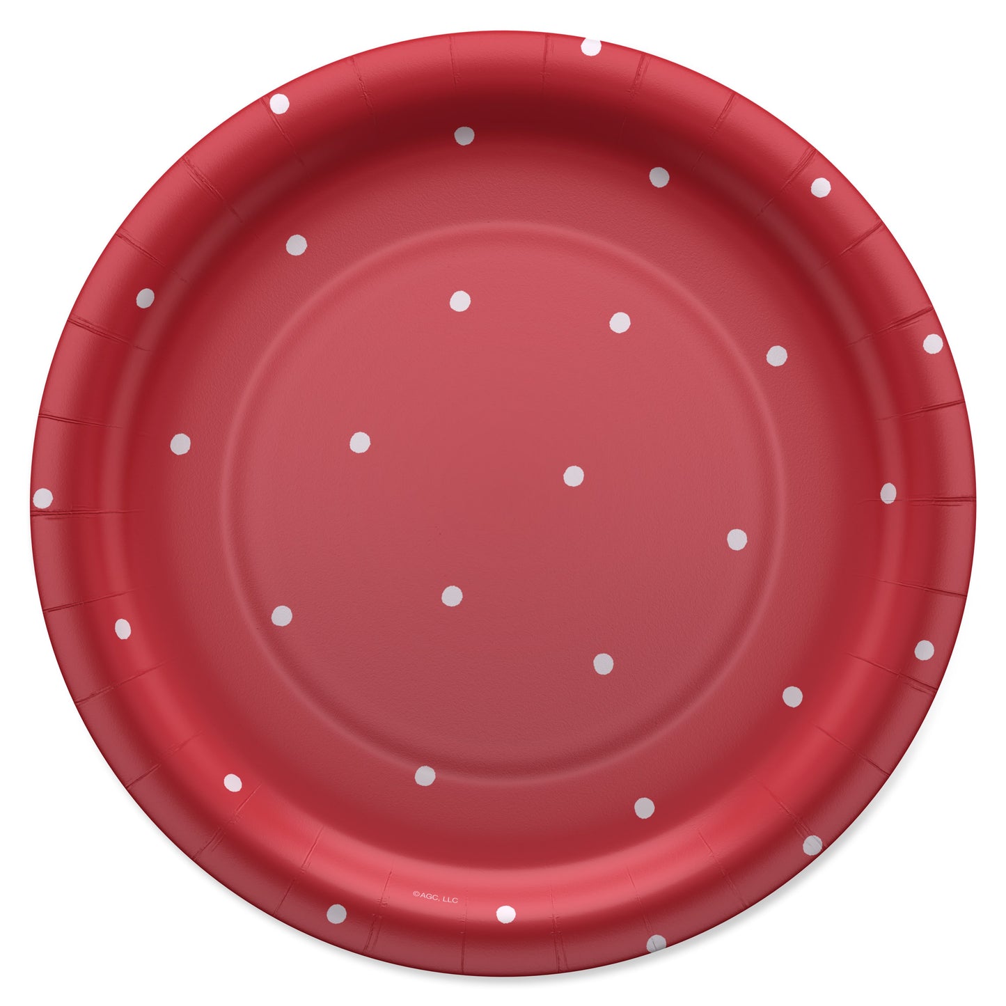 American Greetings Polka Dots on Red 9" Paper Plates