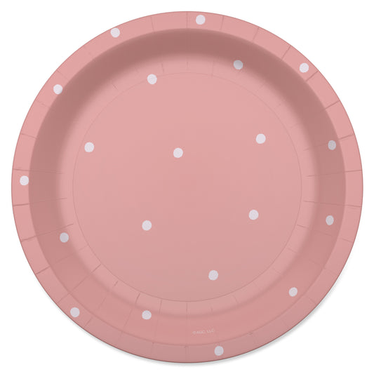 American Greetings Polka Dots on Pink 7" Paper Plates