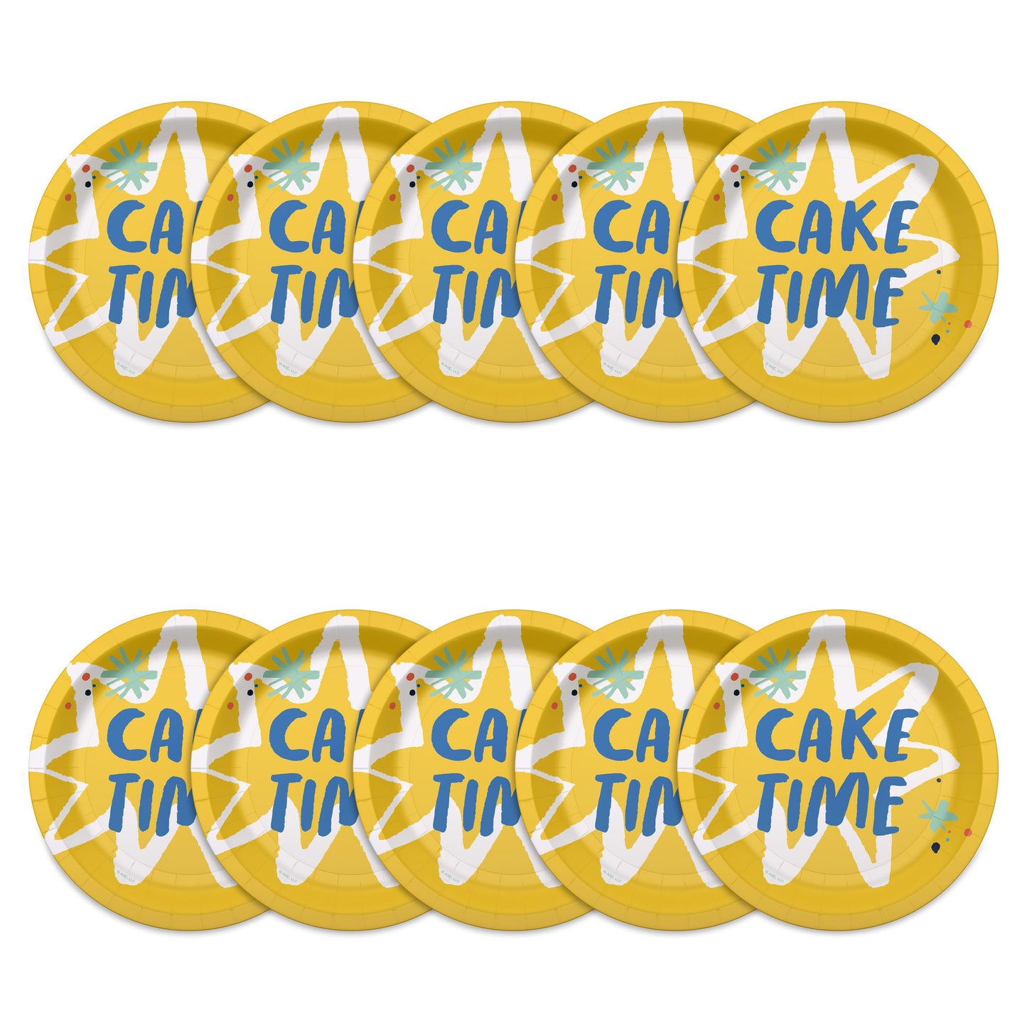 American Greetings Cake Time 7" Birthday Paper Plates