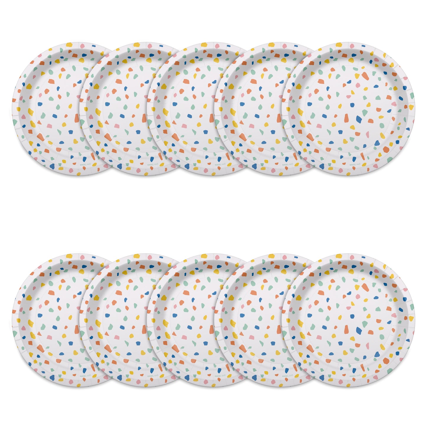 American Greetings Colorful Confetti 7" Paper Plates