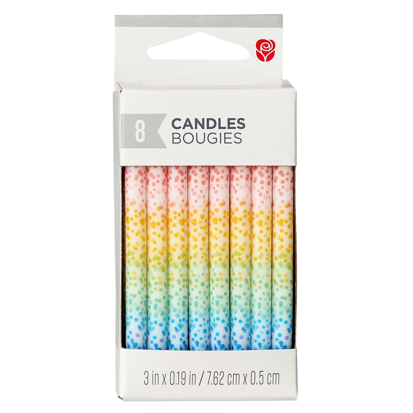 American Greetings Multi-Colored Scattered Dots Birthday Candles