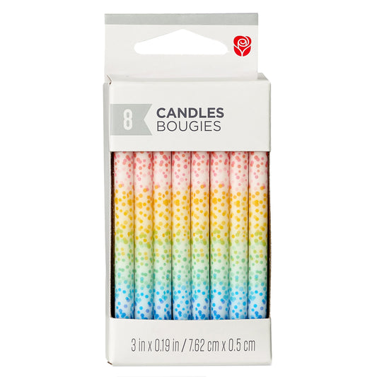 American Greetings Multi-Colored Scattered Dots Birthday Candles