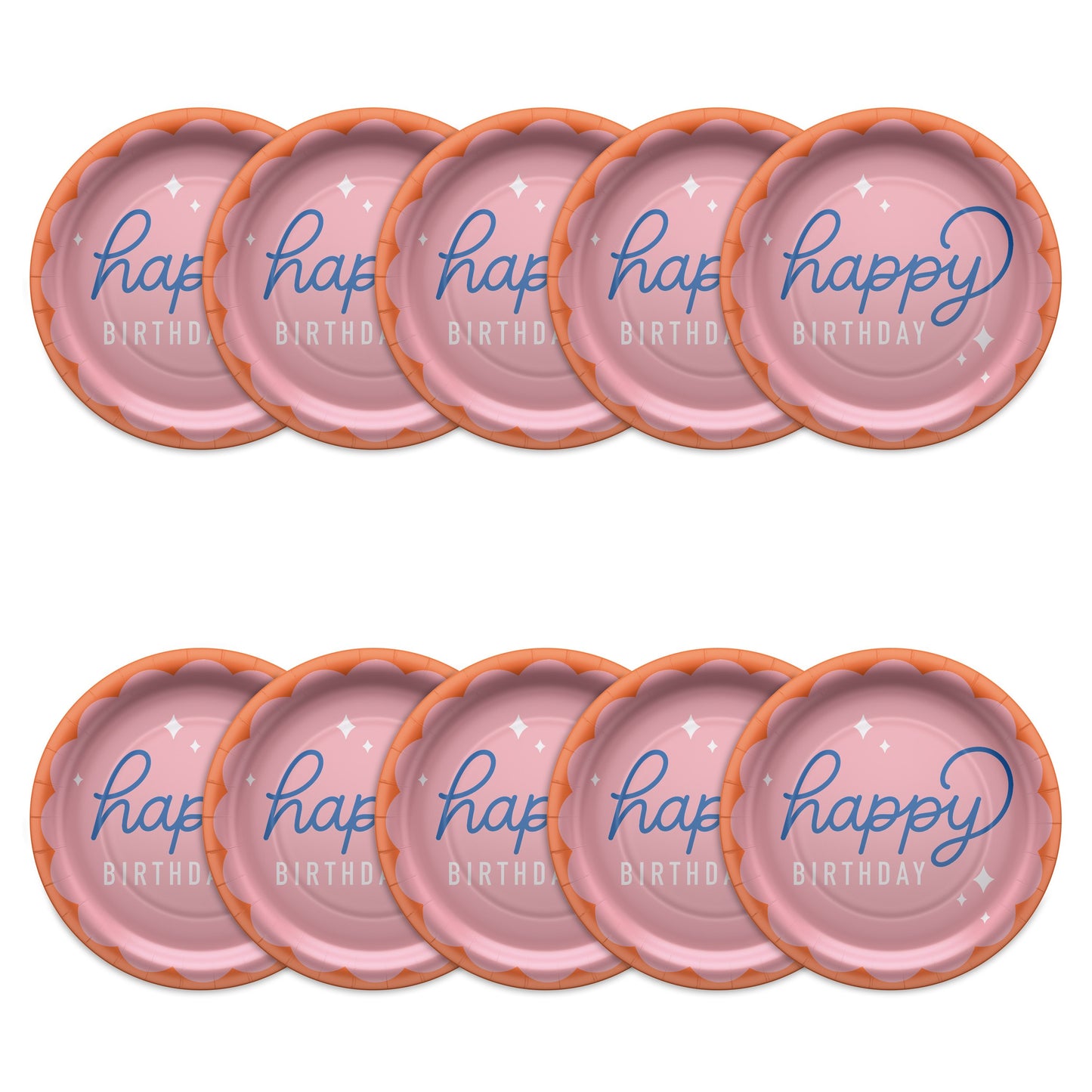 American Greetings Happy Birthday on Pink 9" Paper Plates