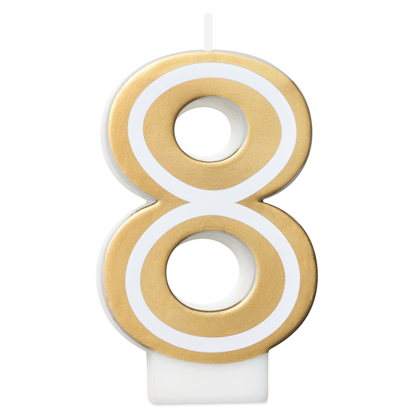 American Greetings Number 8 Gold Birthday Number Candle