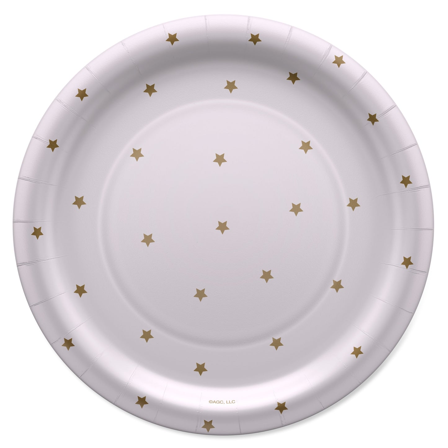American Greetings Gold Stars on White 9" Paper Plates