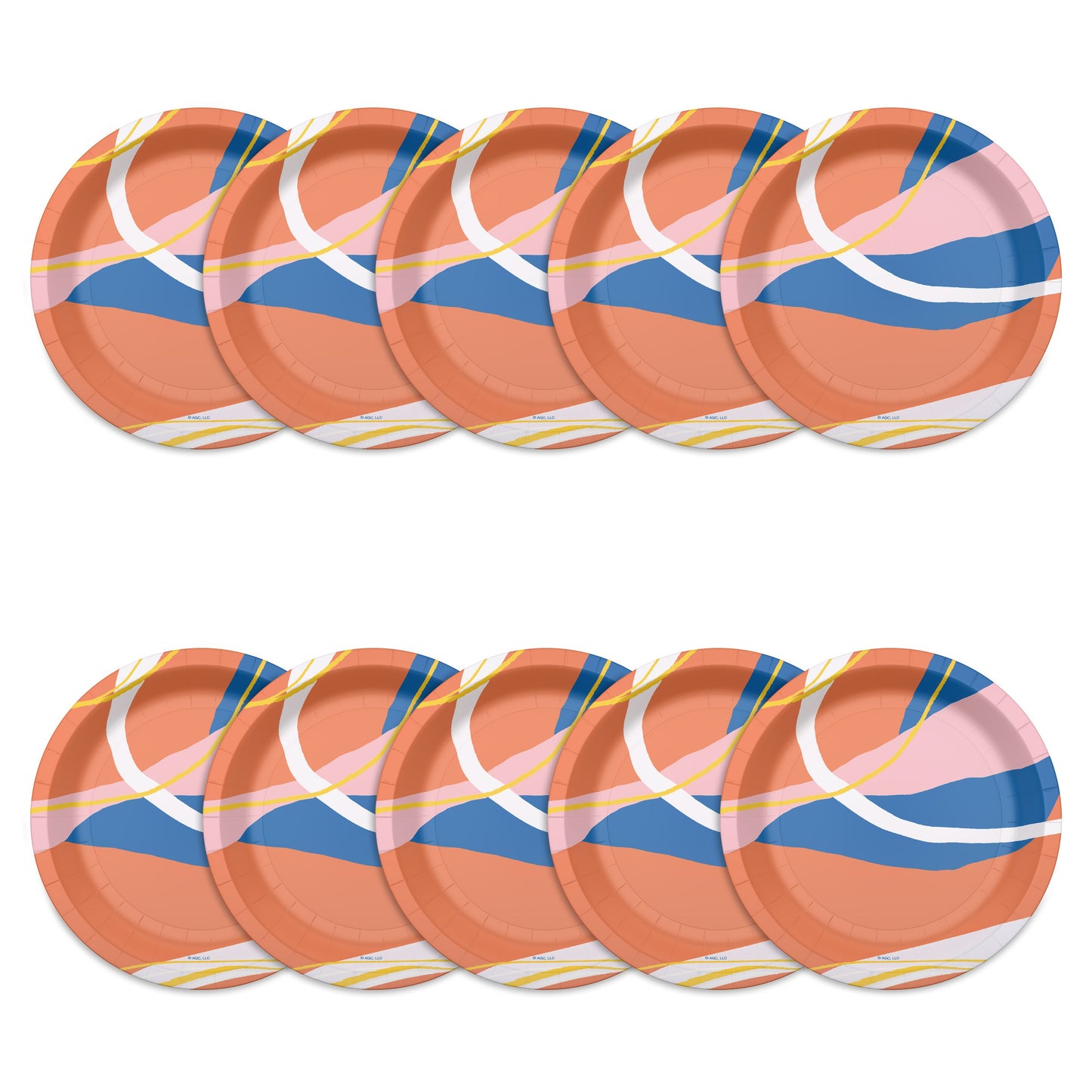 American Greetings Abstract Design 7" Paper Plates
