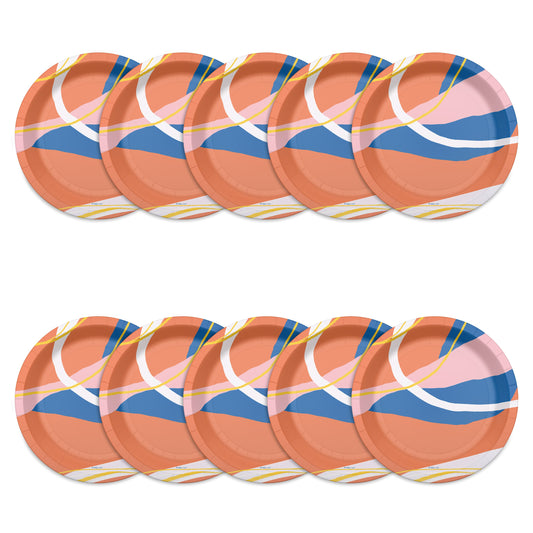 American Greetings Abstract Design 7" Paper Plates