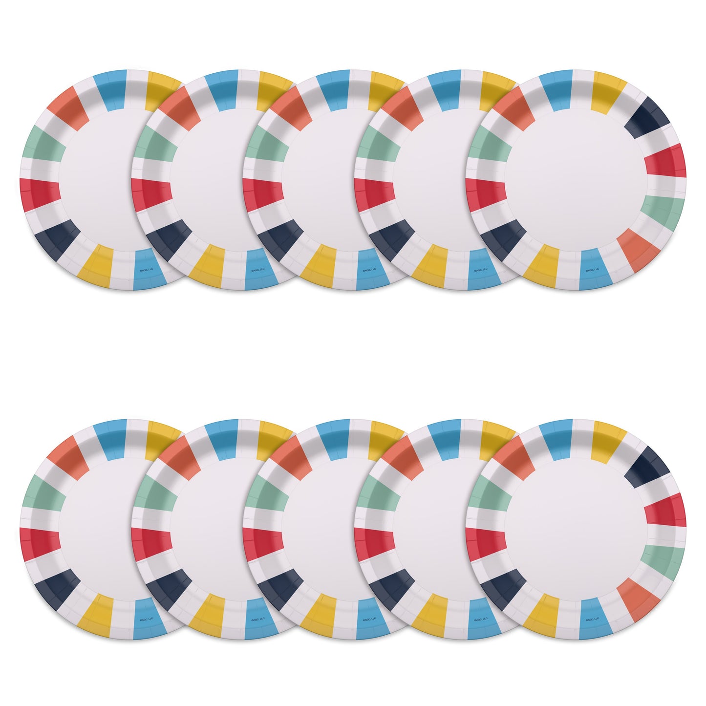 American Greetings Multicolored Deco 7" Paper Plates