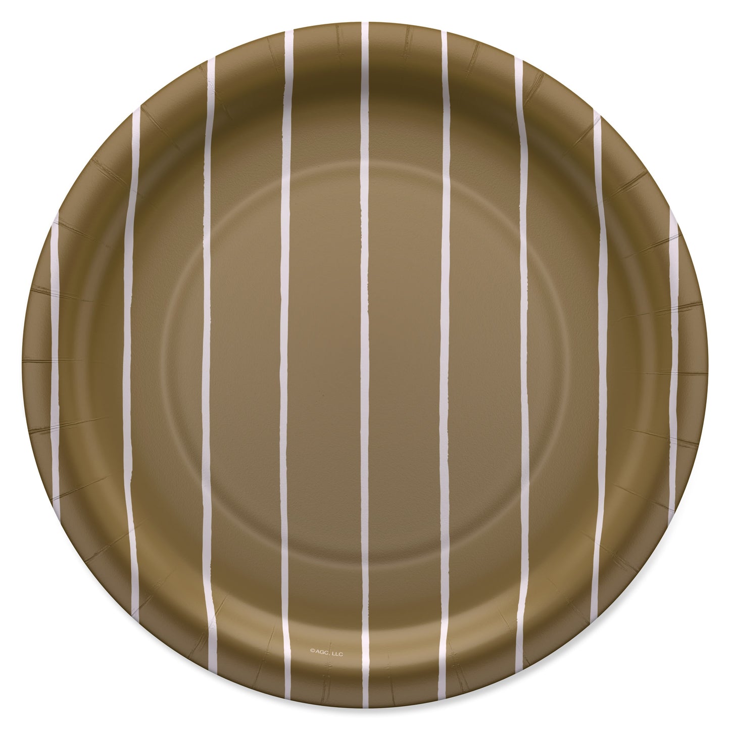 American Greetings Stripes on Gold 9" Paper Plates