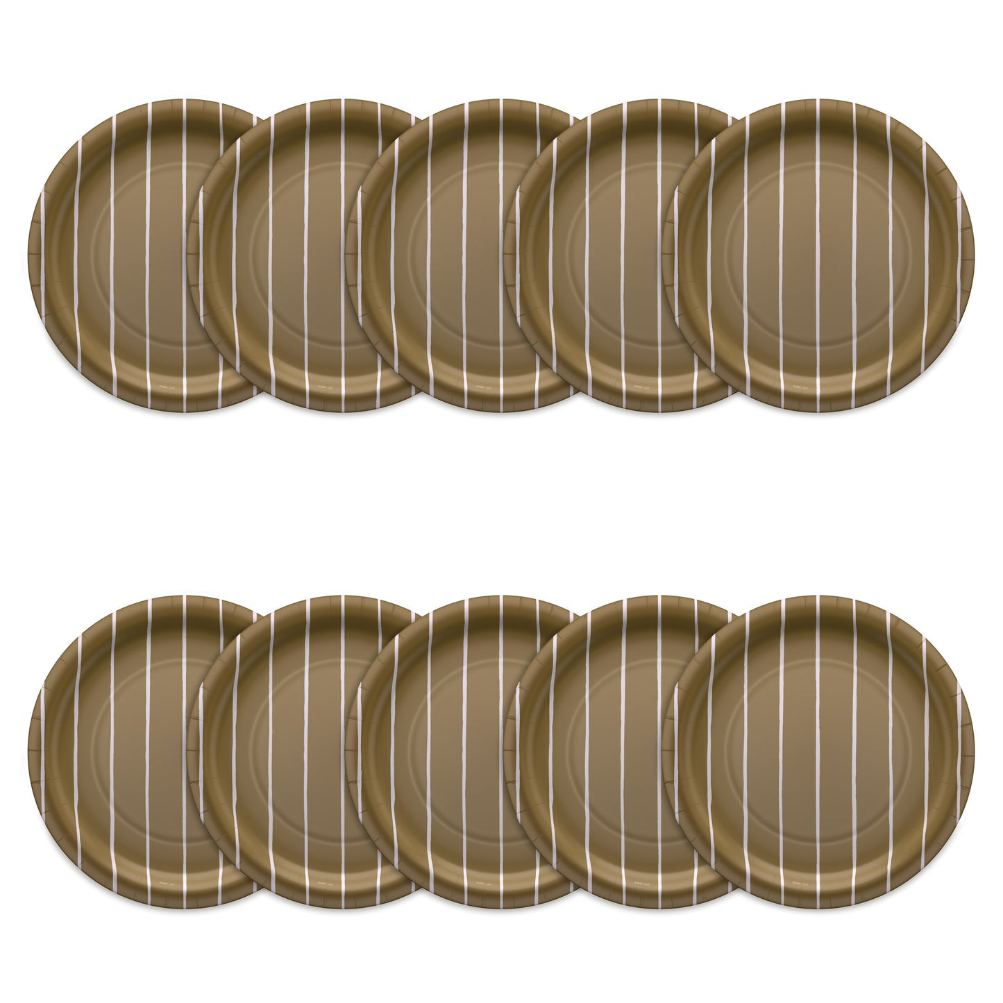American Greetings Stripes on Gold 9" Paper Plates