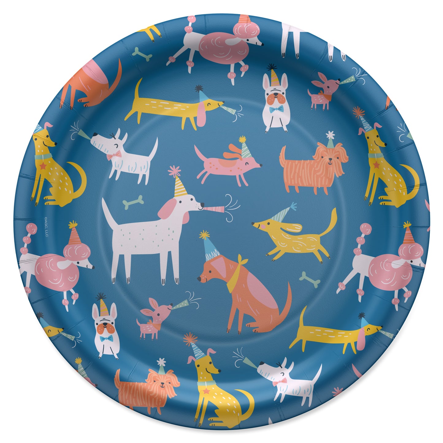 American Greetings Colorful Dogs 9" Birthday Paper Plates