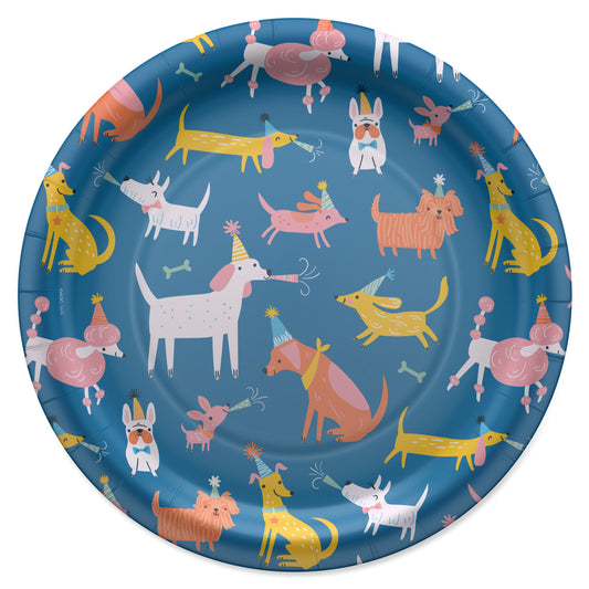 American Greetings Colorful Dogs 9" Birthday Paper Plates