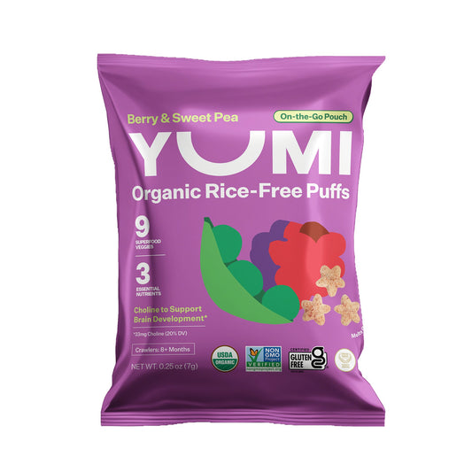 Yumi Organic Rice-Free Puffs - Berry & Sweet Pea