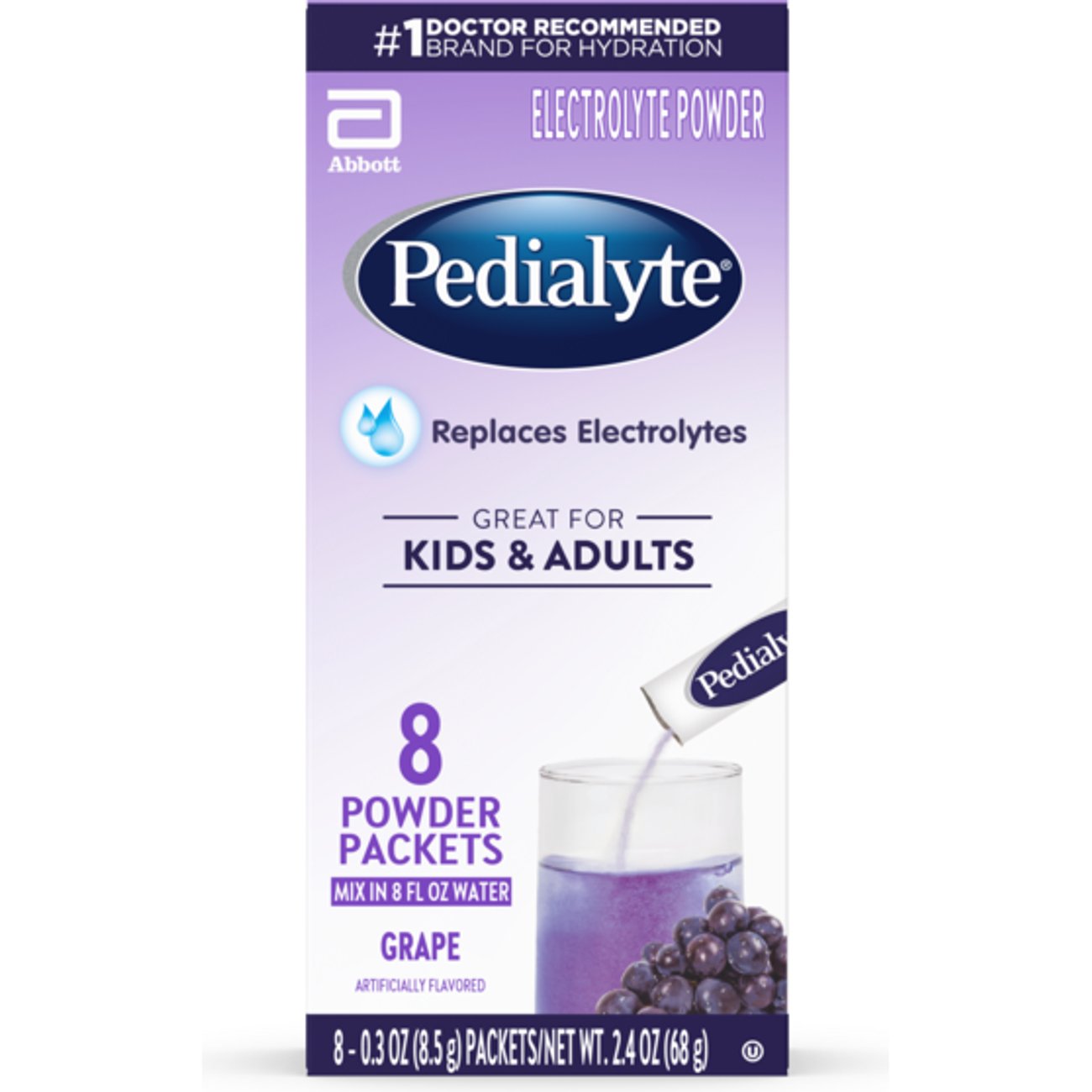 Pedialyte Electrolyte Powder Packs - Grape