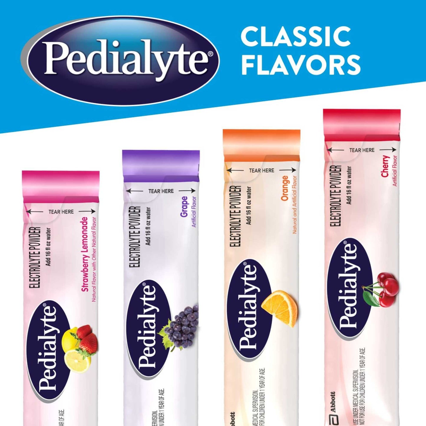 Pedialyte Electrolyte Powder Packs - Grape