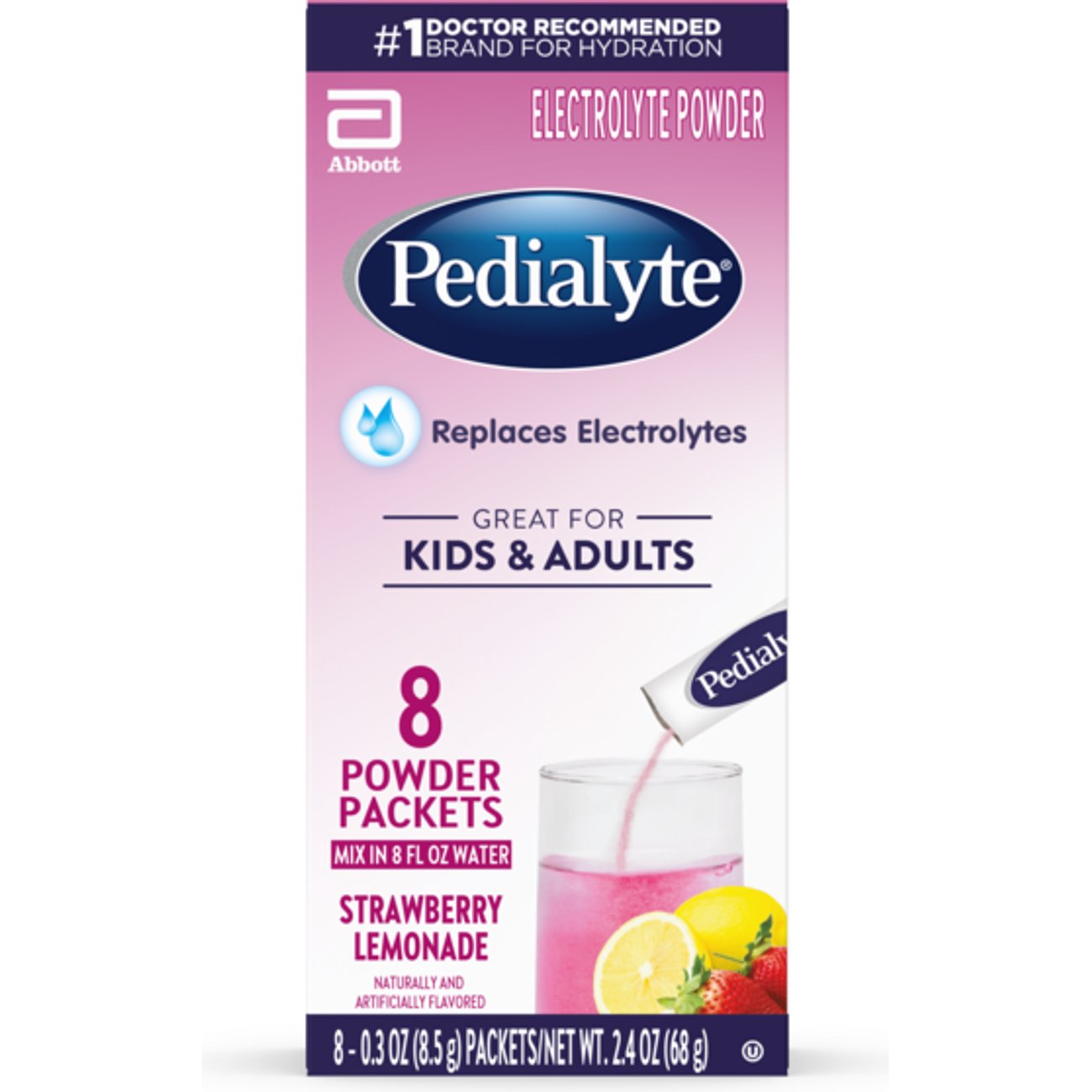 Pedialyte Electrolyte Powder Packs - Strawberry Lemonade