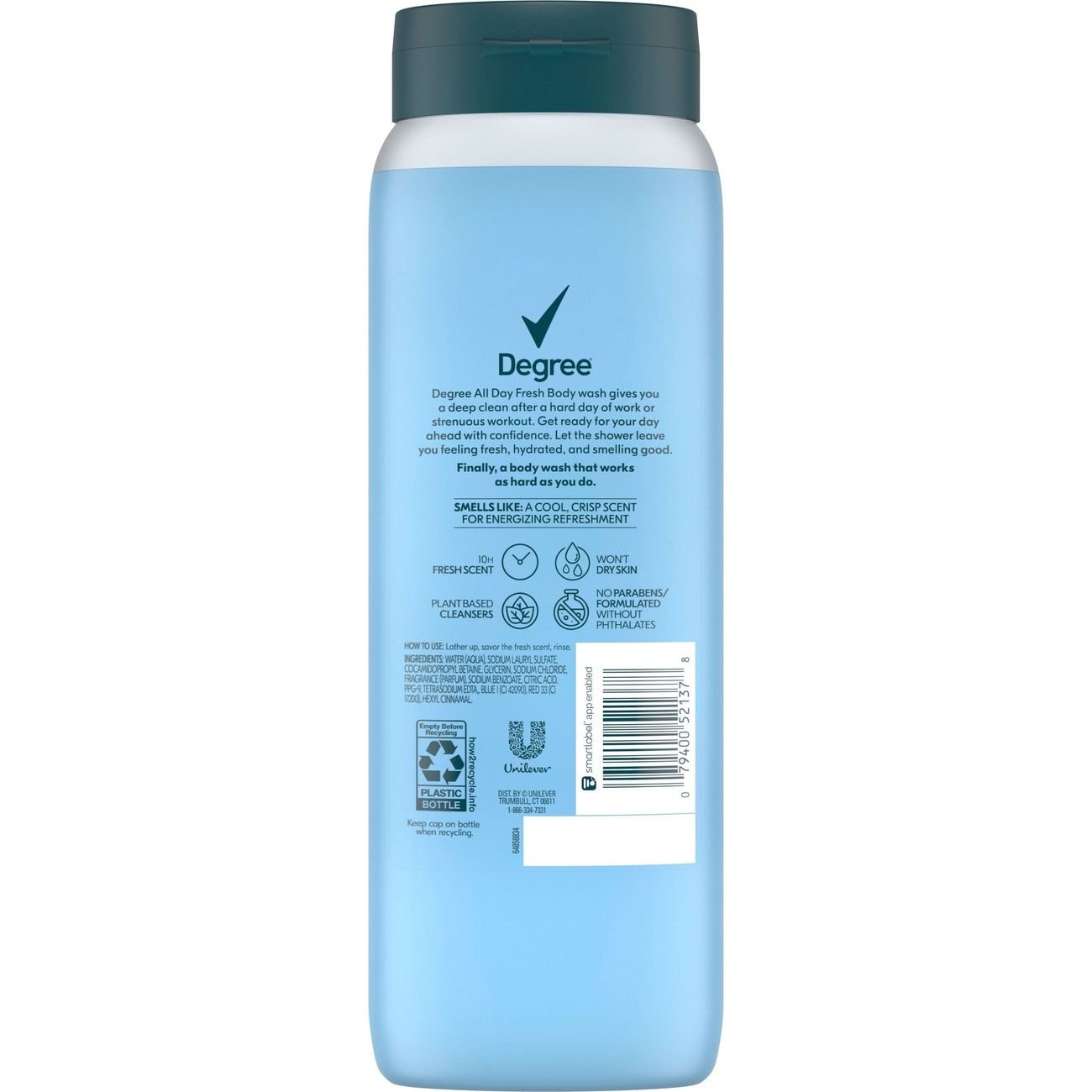 Degree Men Deep Cleansing All Day Fresh Body Wash - Cool Rush