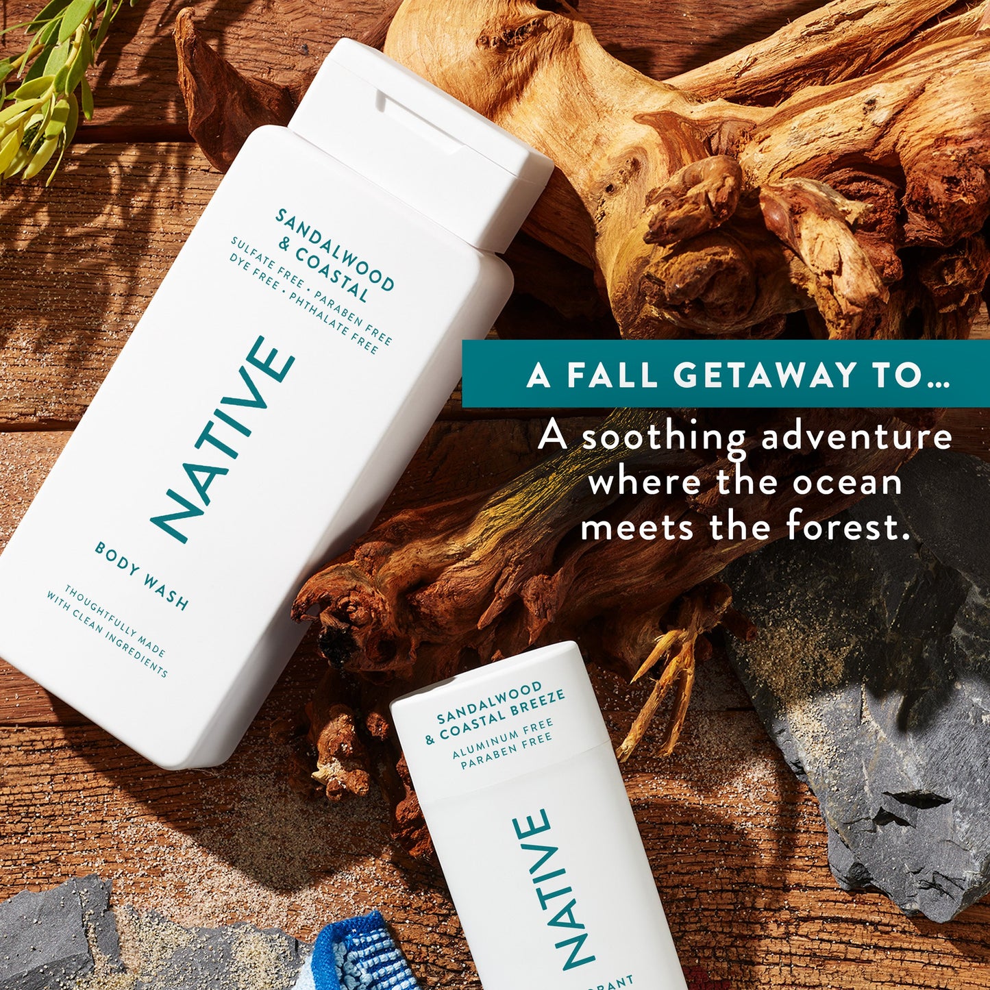 Native Sandalwood & Coastal Breeze Body Wash