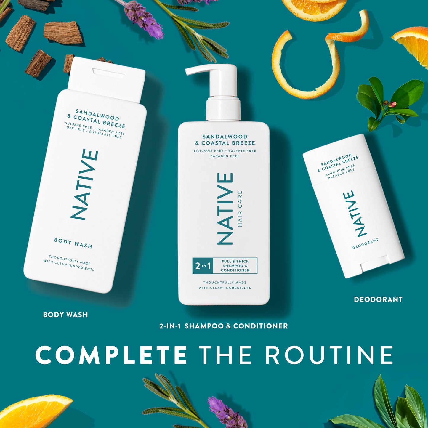 Native Sandalwood & Coastal Breeze Body Wash