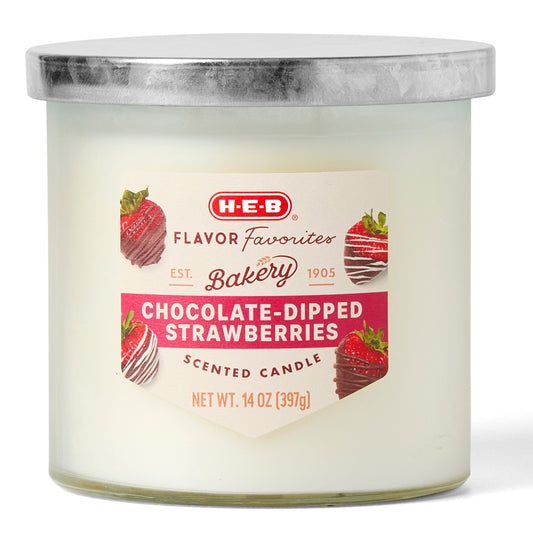 H-E-B Flavor Favorites Bakery Chocolate-Dipped Strawberries Scented Candle