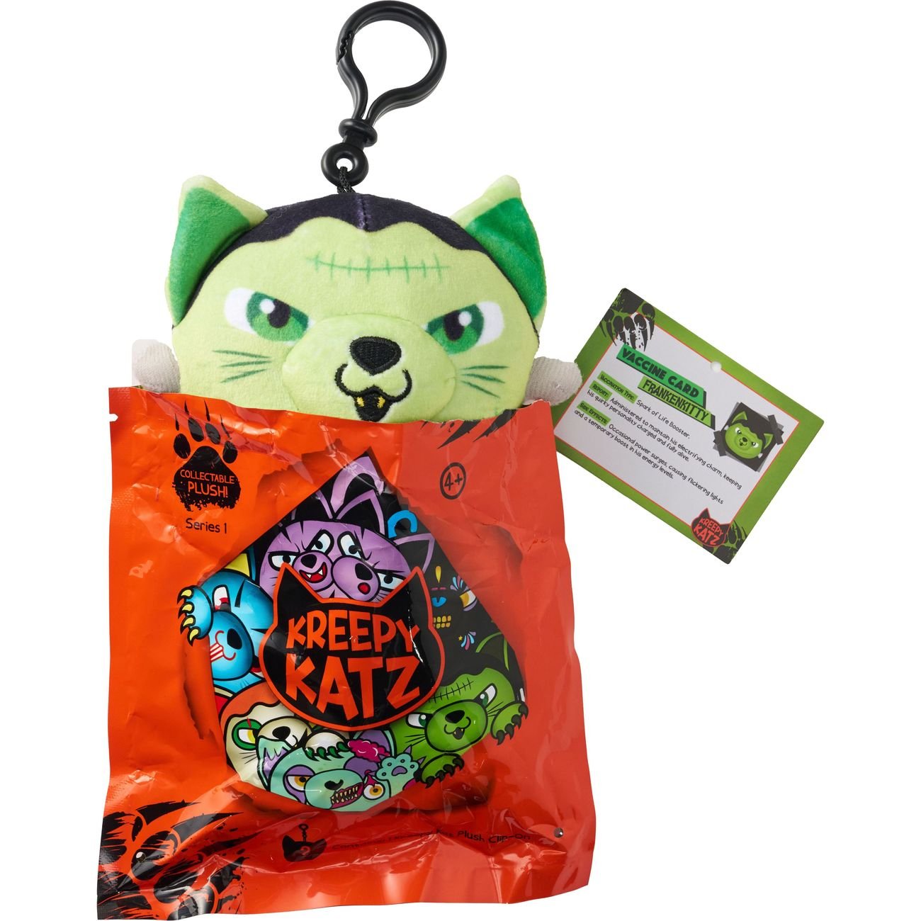 Kreepy Katz Collectible Plush Clip On - Series 1