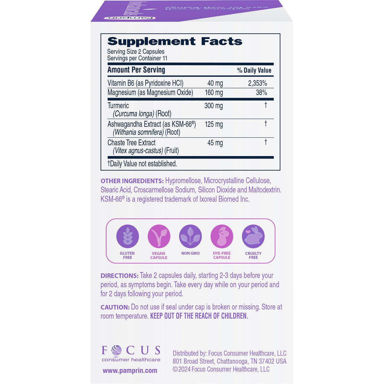 Pamprin Botanicals Don't Cramp My Style PMS & Period Support