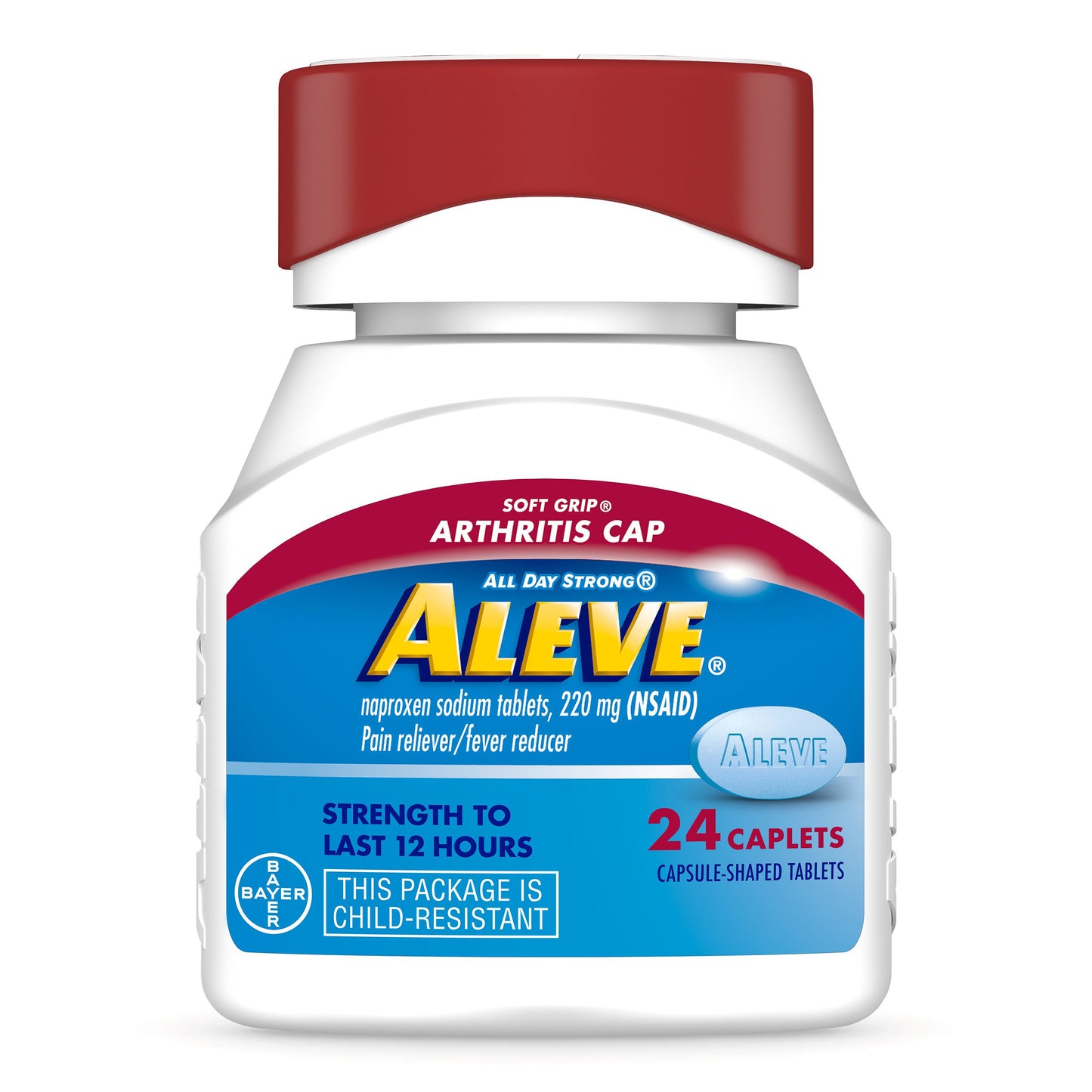 Aleve Arthritis Pain Relief 220 mg Caplets with Soft Grip Cap