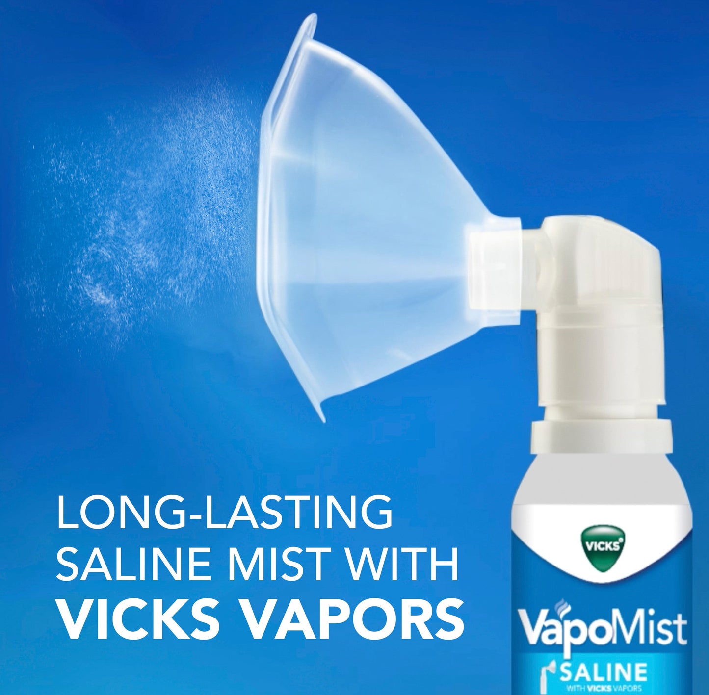 Vicks VapoMist Saline, Gentle Mist With Soothing Vicks Vapors, Non-Medicated